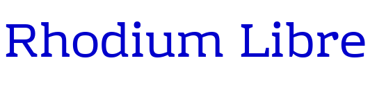 Rhodium Libre font